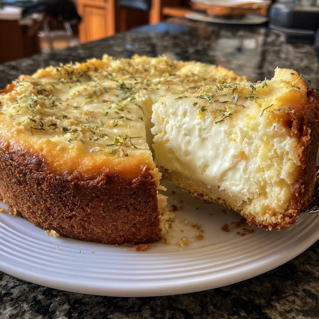 Käsekuchen mit Zitronenabrieb und Quark