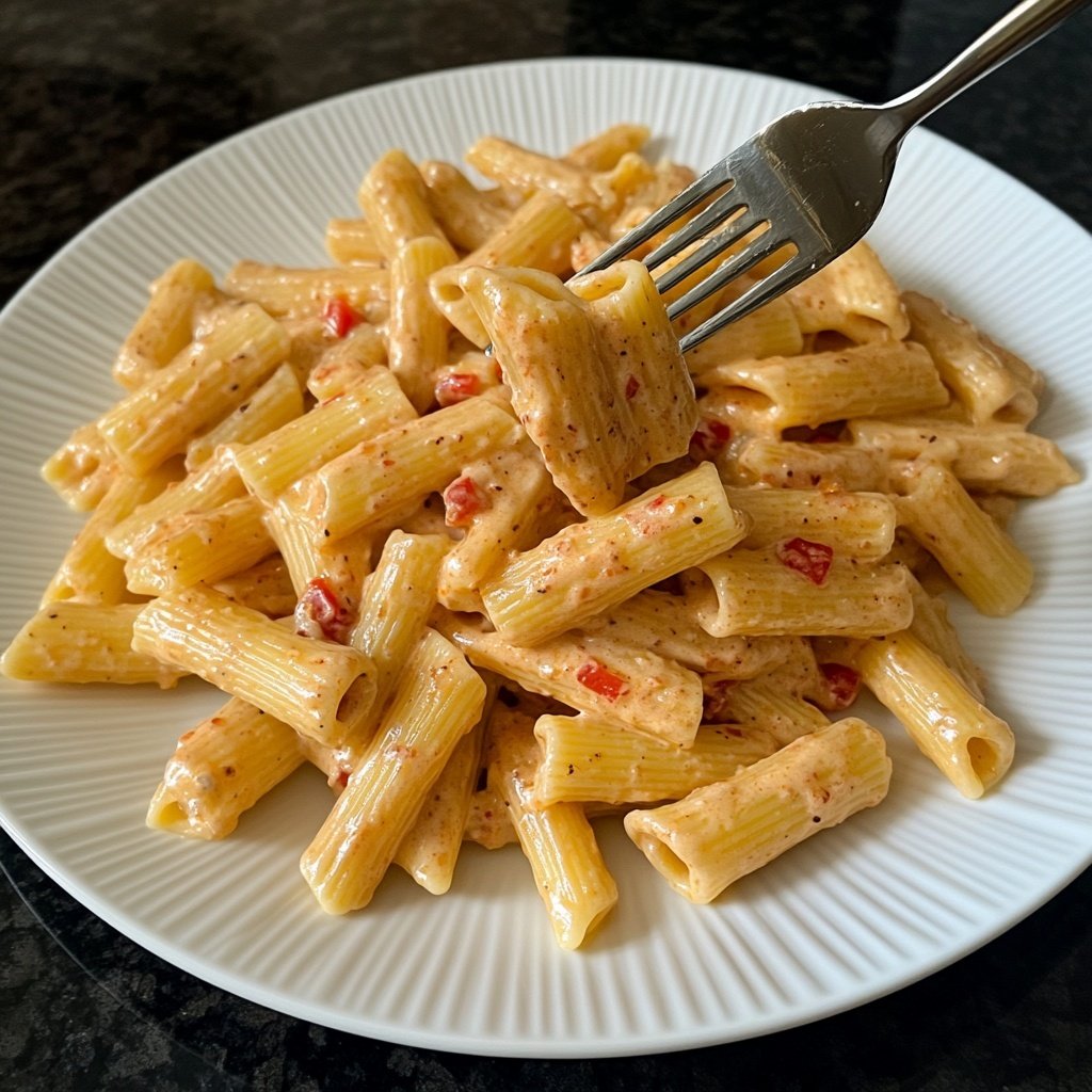 Penne mit cremiger Paprikasauce
