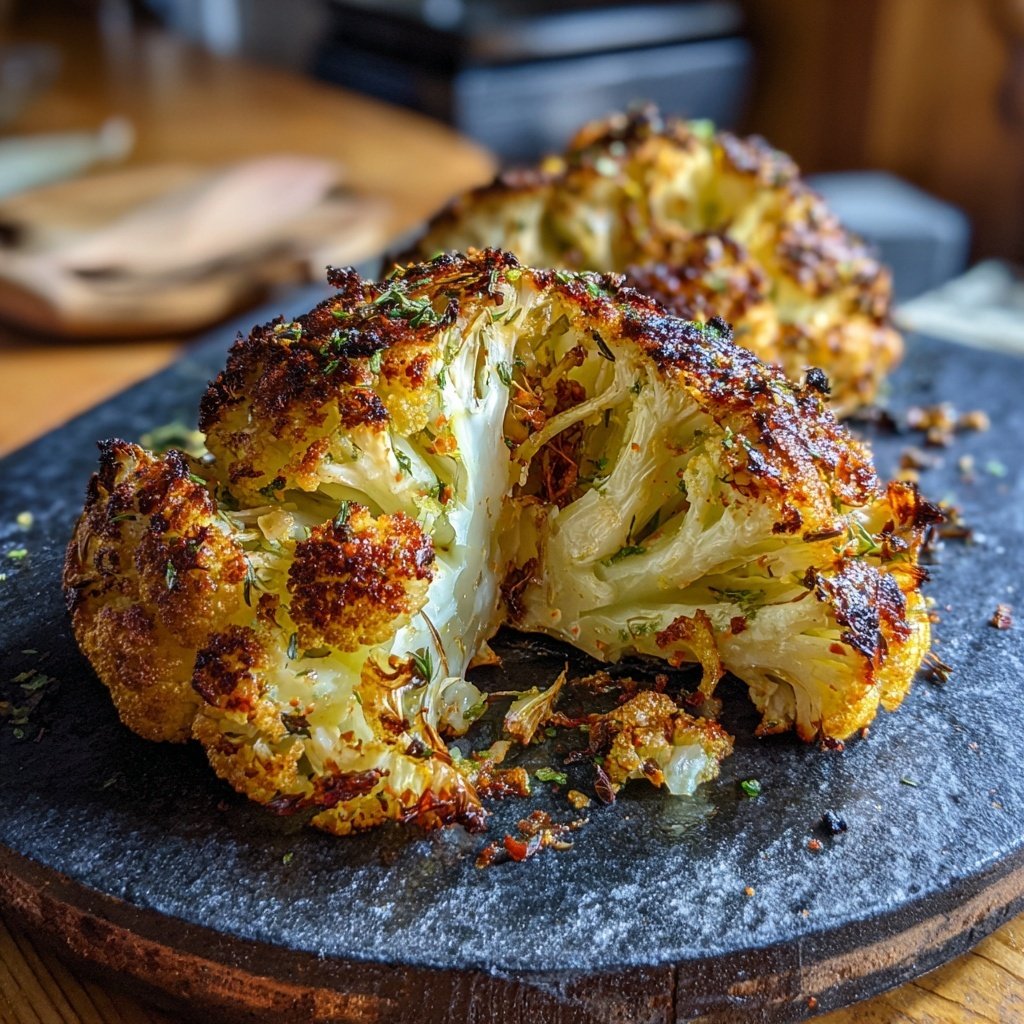 Blumenkohl aus dem Ofen mit Paprika