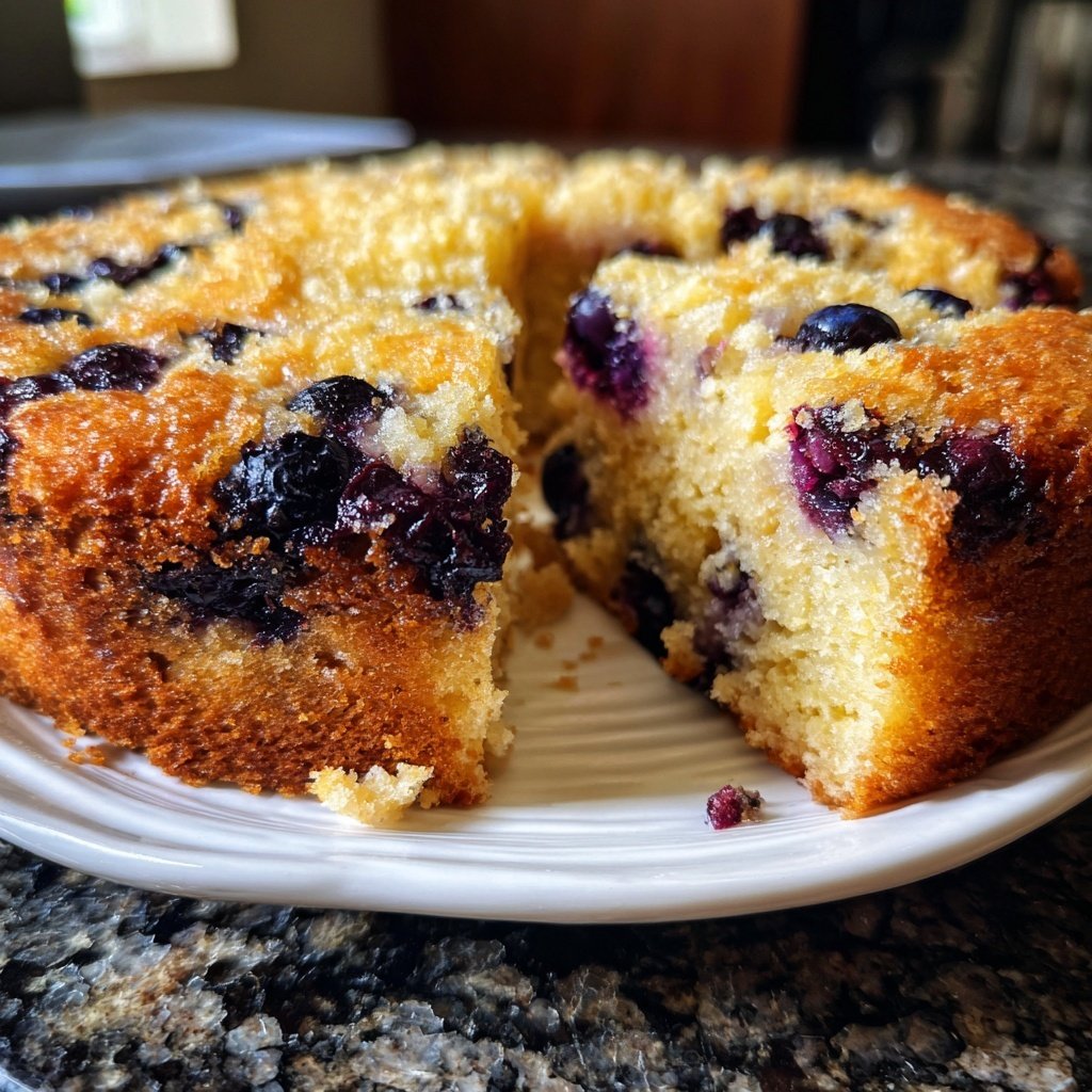 Bananenkuchen mit Blaubeeren