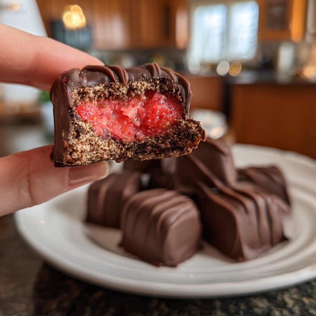 Pralinen mit Erdbeerfüllung