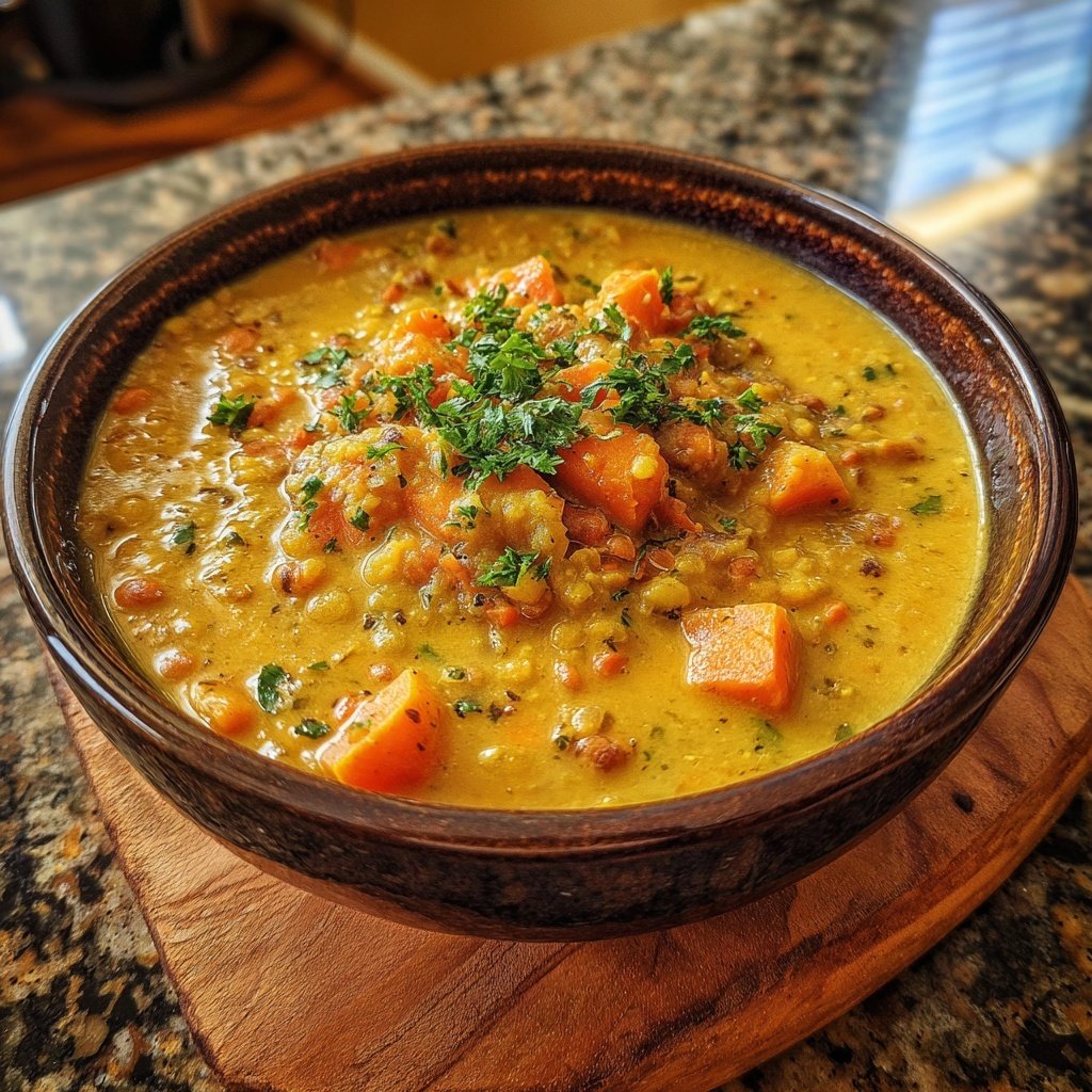 Linsensuppe mit Kokosmilch