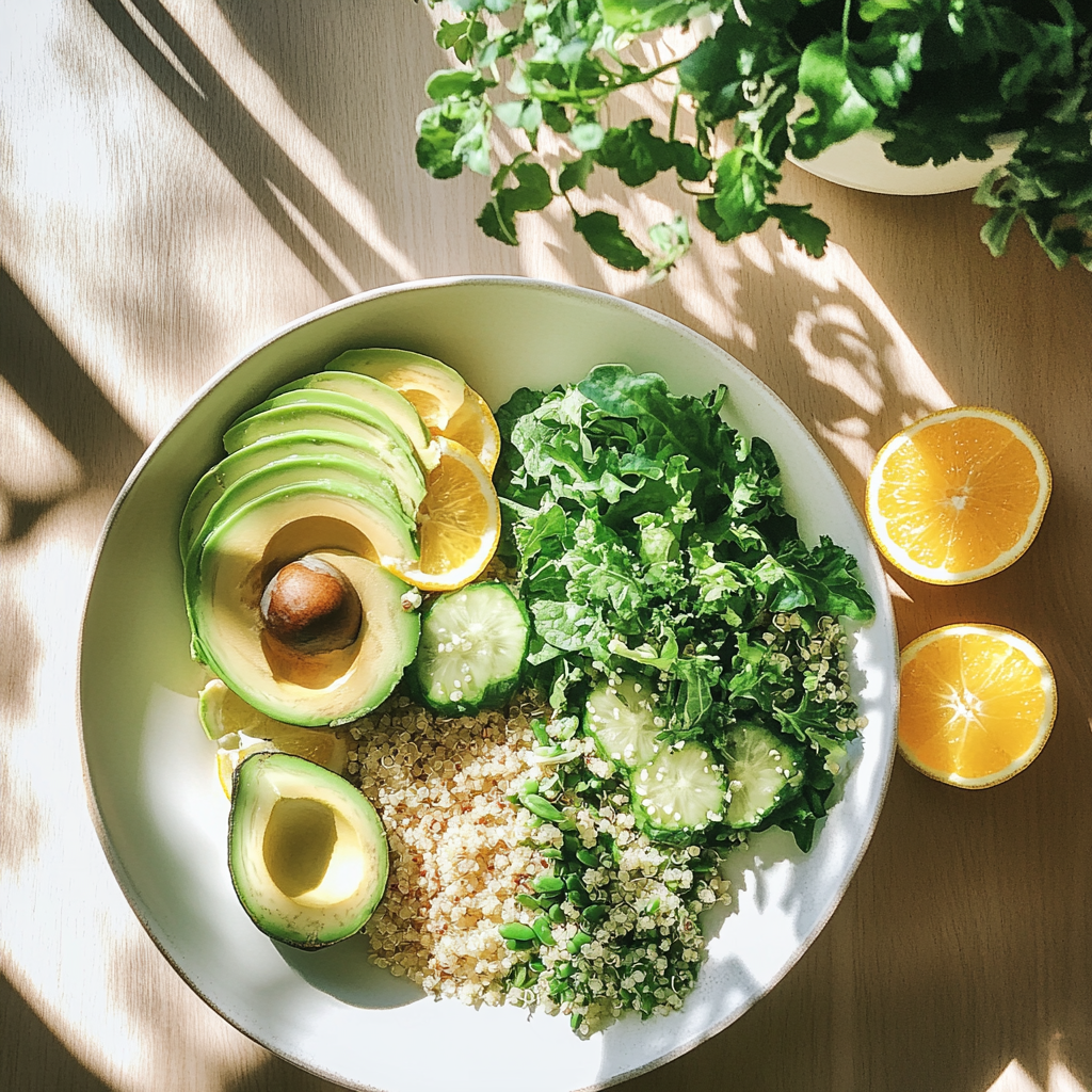 Frische gesunde Lebensmittel-Inspiration