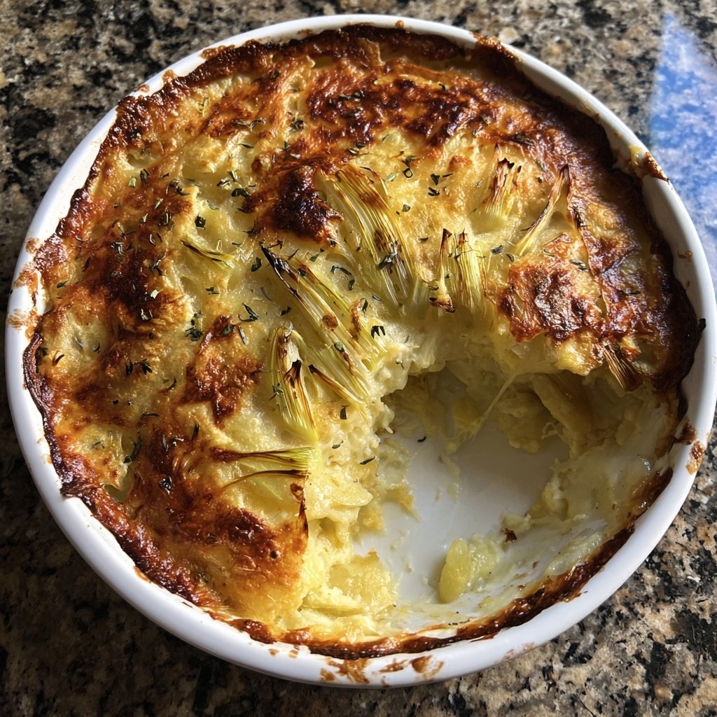 Kartoffelgratin mit Lauch