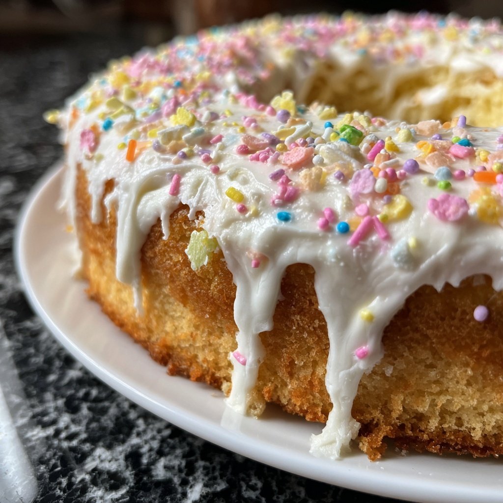 Geburtstagskuchen einfach dekoriert