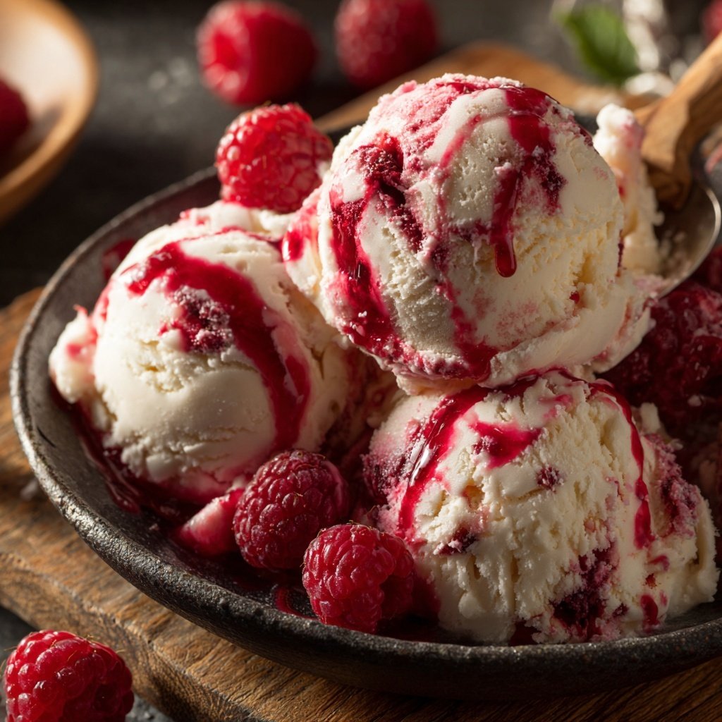 Eis Selber Machen Mit Himbeeren