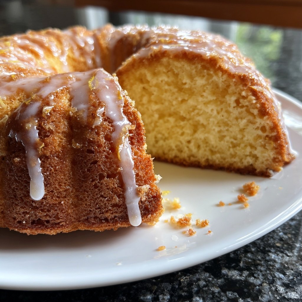 Zitronenkuchen mit Joghurtglasur